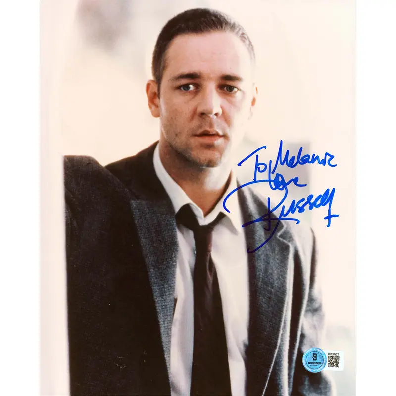Russell Crowe L.A. Confidential "To Melanie Love" Signed 8x10 Photo BAS #BR38921