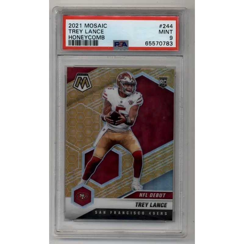 Trey Lance 2021 Mosaic Honeycomb #244 PSA 9 Mint