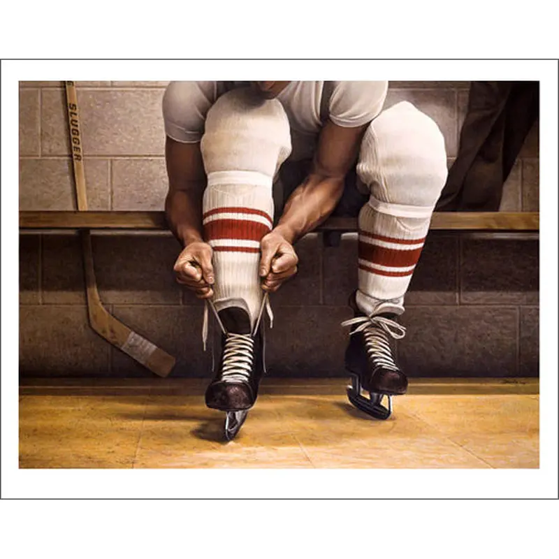Lacing Up by Ken Danby Hockey Art Poster Print - Danby Studios