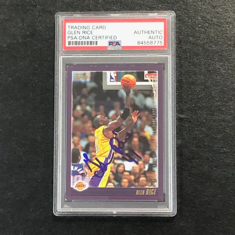 2000-01 Topps #110 Glen Rice Signed Card AUTO PSA Slabbed Lakers