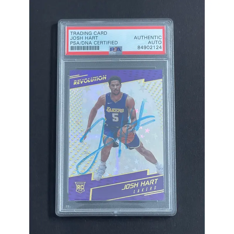 2017-18 Panini Revolution #132 JOSH HART Signed Card PSA Slabbed Lakers
