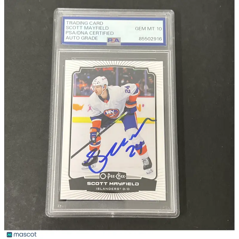 2022-23 O-Pee-Chee #309 Scott Mayfield signed card PSA Auto 10