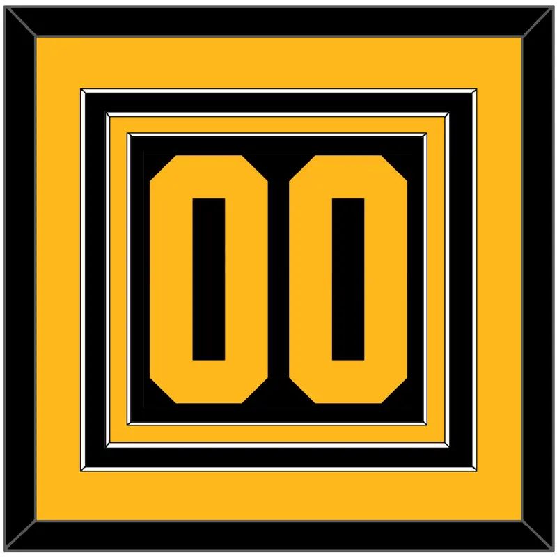 Pittsburgh Number (Back) - 2019 Stadium Series Black - Triple Mat 2