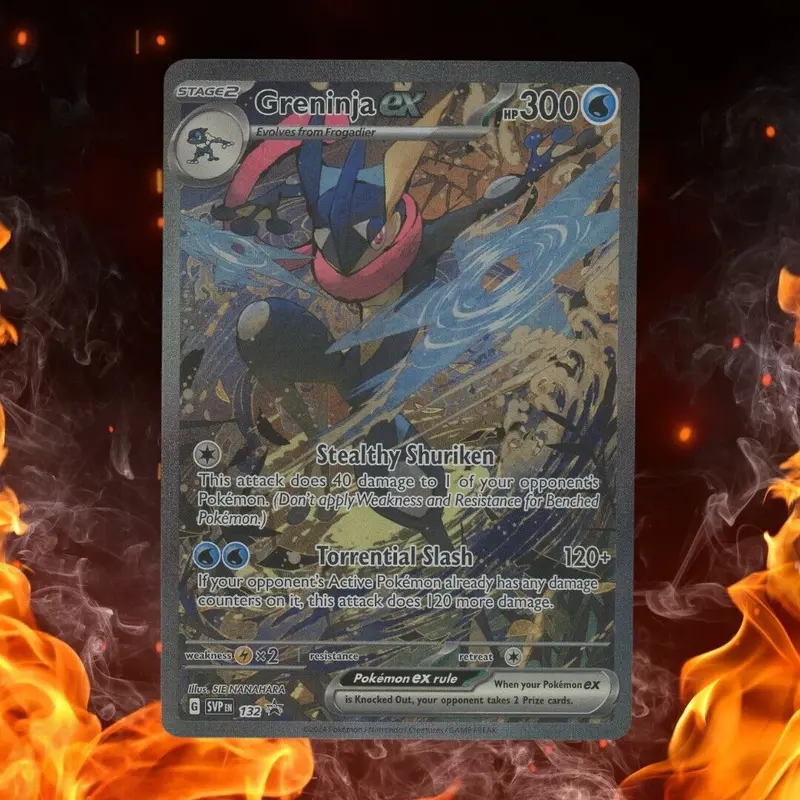 Pokemon Shrouded Fable GRENINJA EX Black Star Promo SIR #132 LP