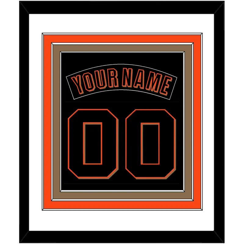 San Francisco Nameplate & Number Combined - Alternate Black (2001-2002) - Triple Mat 1