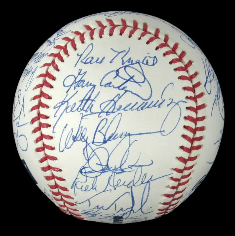 1986 New York Mets World Series Champs Team Signed Baseball JSA COA