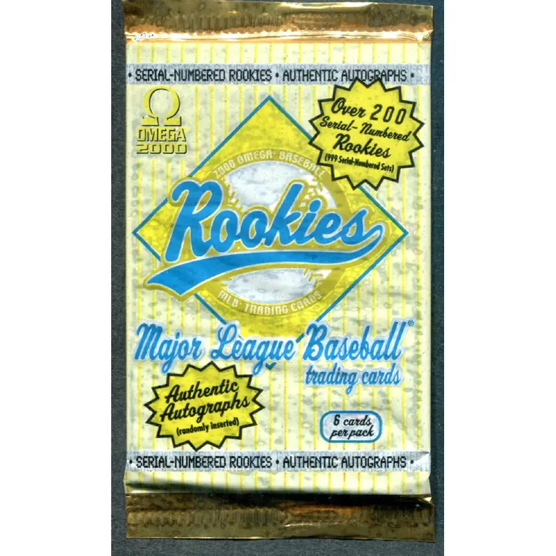 2000 Pacific Omega Rookies Baseball Unopened Pack (6)
