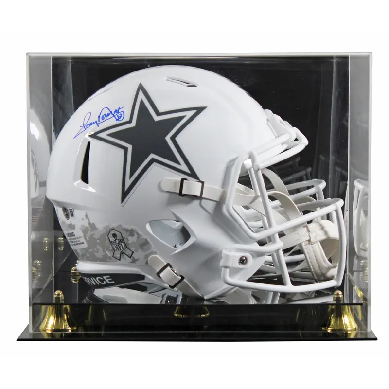 Cowboys Tony Dorsett Signed STS III Full Size Speed Rep Helmet W/ Case BAS Wit