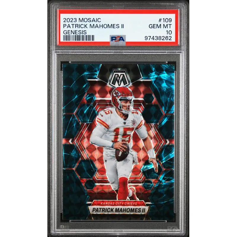 Patrick Mahomes 2023 Panini Mosaic #109 Genesis PSA 10 Gem Mint