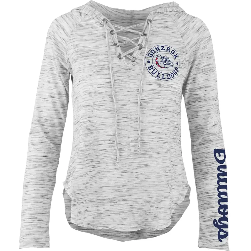 Pressbox Gonzaga Long Sleeve Lace-Neck Hoodie