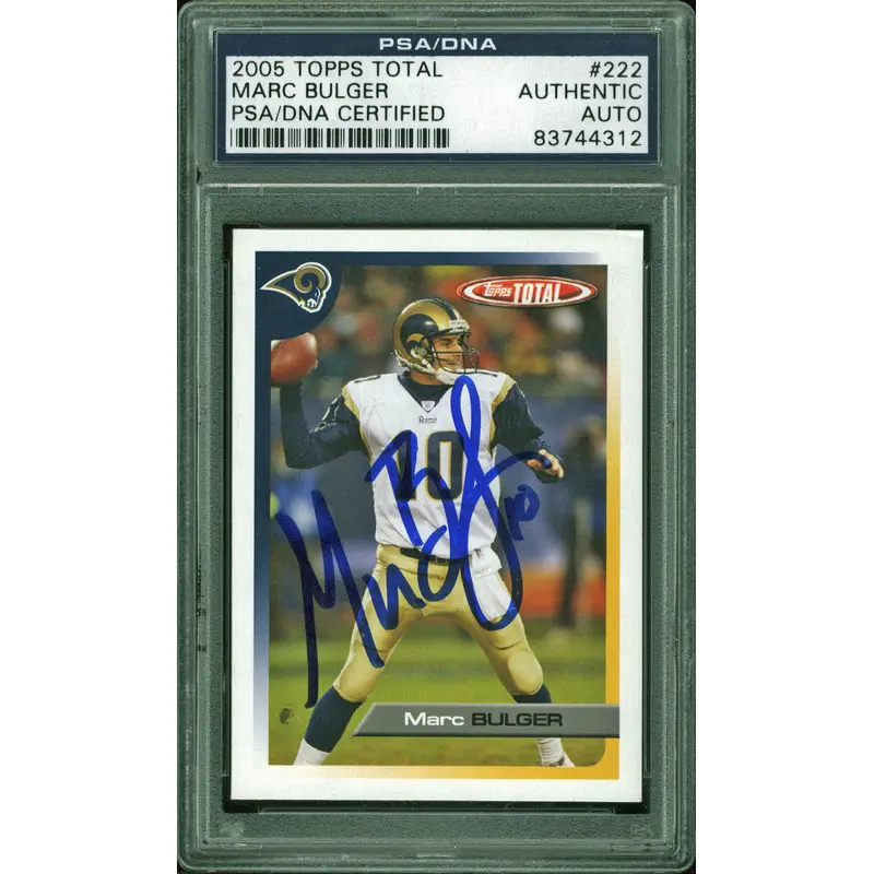 Rams Marc Bulger Signed 2005 Topps Total #222 Auto Card PSA Slabbed #83744312
