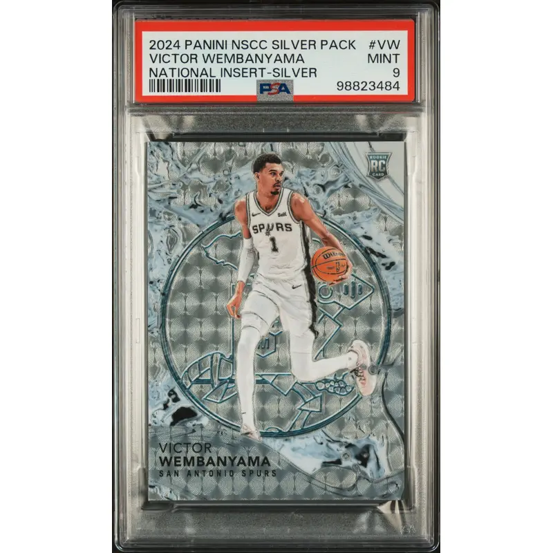 Victor Wembanyama 2024 Panini National Silver Pack Insert #9/10 PSA 9 Mint