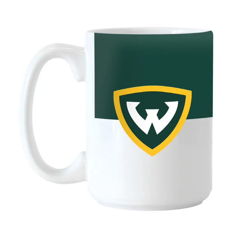 Wayne State 15oz Colorblock Sublimated Mug