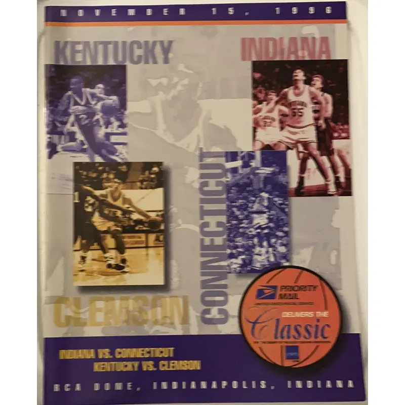 1996 Connecticut vs Indiana University, Kentucky vs Clemson Basketball Program