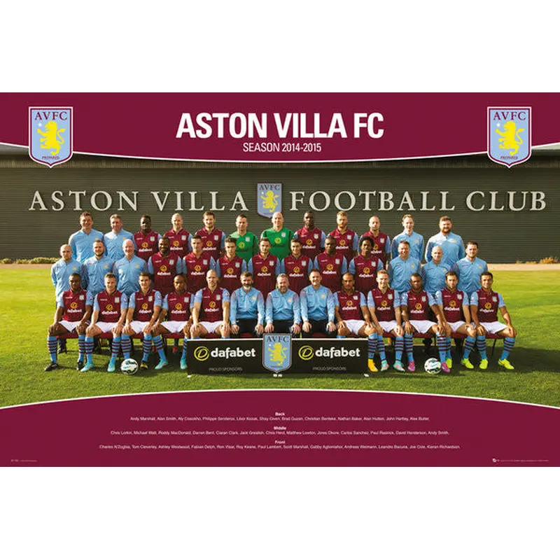 Aston Villa FC Official Team Portrait 2014/15 Soccer Poster - GB Eye (UK)
