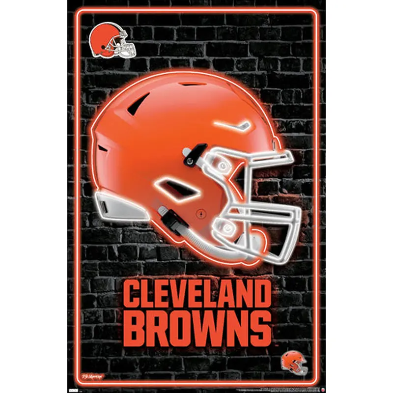 Cleveland Browns Official NFL Football Team Logo Poster - Costacos Sports