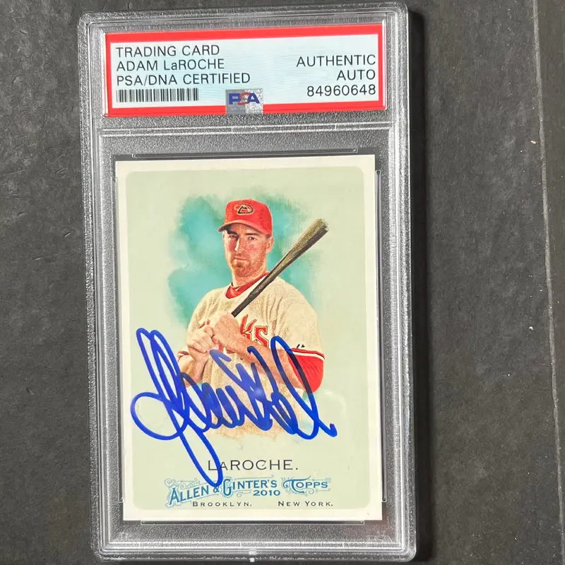 2010 Topps #266 Adam LaRoche Signed Card PSA Slabbed AUTO Diamondbacks