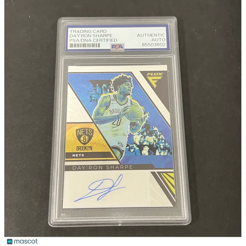 2022-23 Panini Flux #FS-DAY Day'Ron Sharpe signed card PSA Nets
