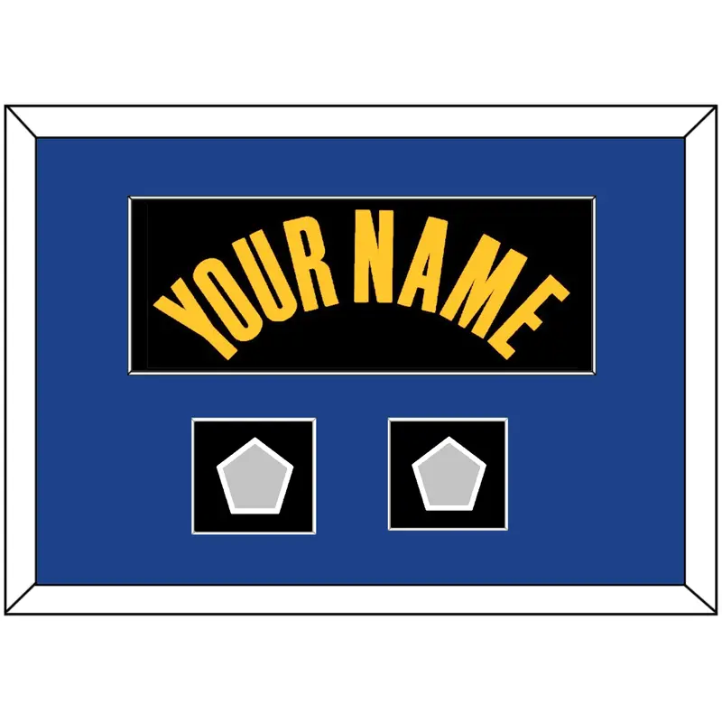 Golden State Name & 2 Finals Patches - Black City (2021-2022) - Single Mat 3