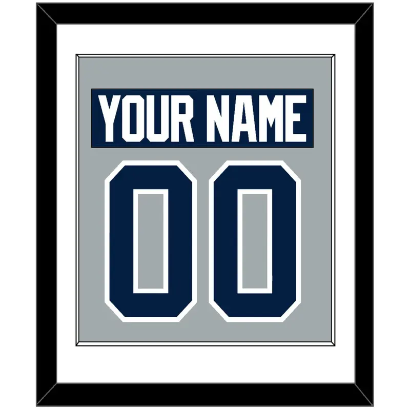 Penn State Nameplate & Number (Back) Combined - Alternate Gray - Single Mat 1