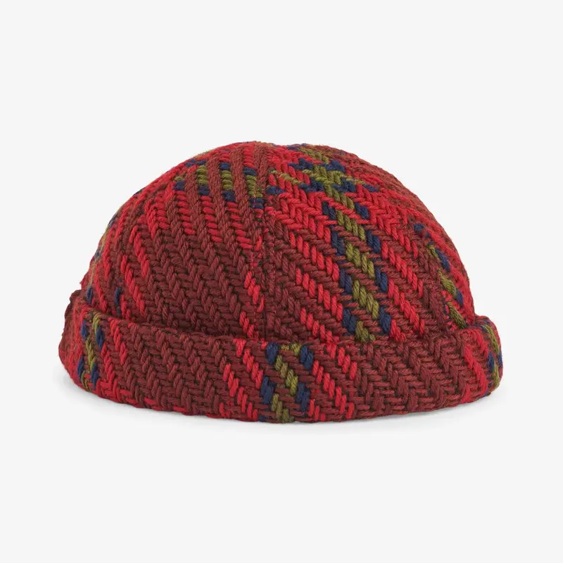 Upfront Nordic Headwear - RAIN Checked Docker Cap - Maroon