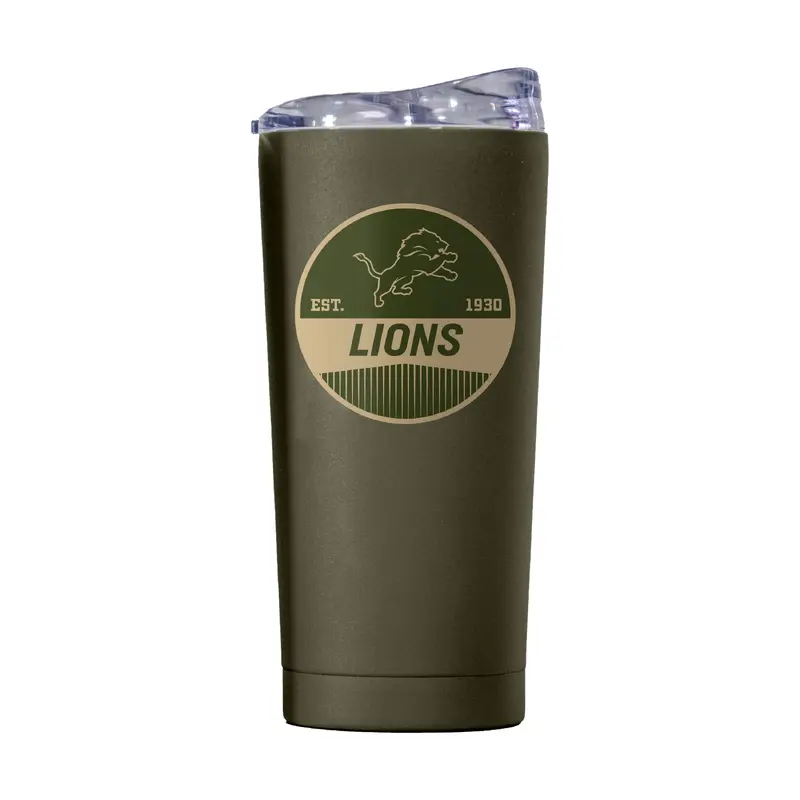 Detroit Lions 20oz Badge Powder Coat Tumbler