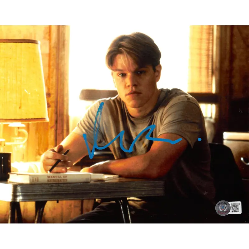 Matt Damon Good Will Hunting Authentic Signed 8x10 Photo BAS #AD77006