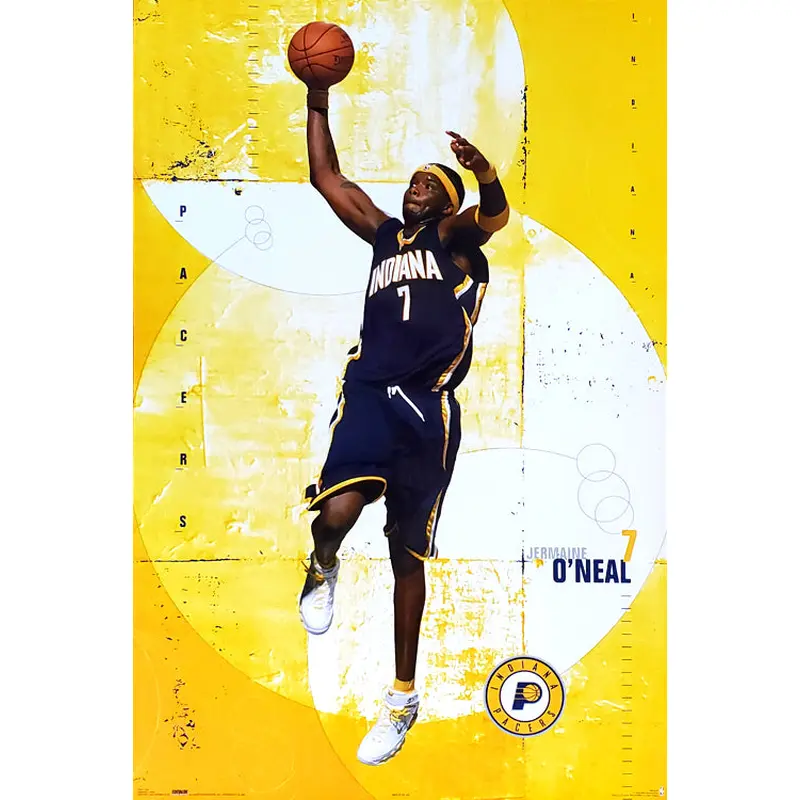 Jermaine O'Neal "Big Time" Indiana Pacers NBA Action Poster - Costacos 2006