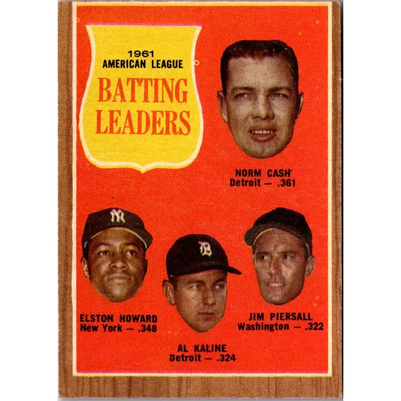 1962 Topps 1961 American League Batting Leaders #51 VG-EX