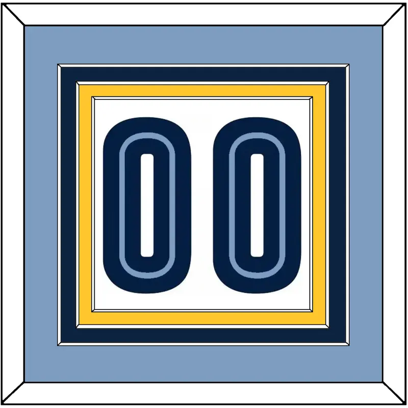 Memphis Number - Home White (2004-2010) - Triple Mat 3