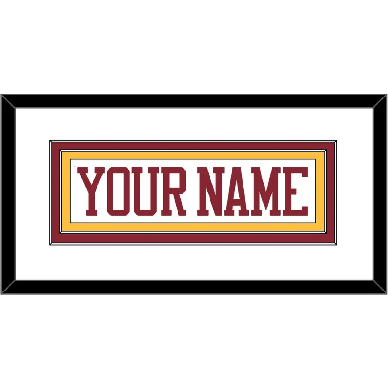 Minnesota Hockey Nameplate - Home White - Double Mat 1