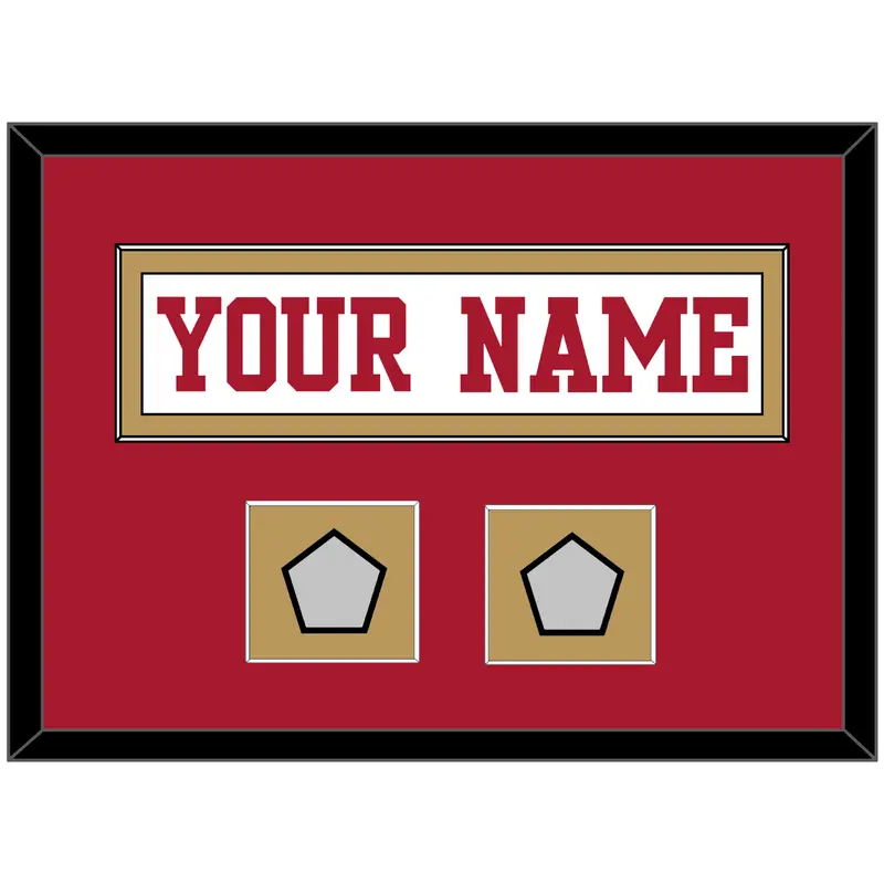 San Francisco Nameplate & 2 Super Bowl Patches - Road White - Single Mat 5