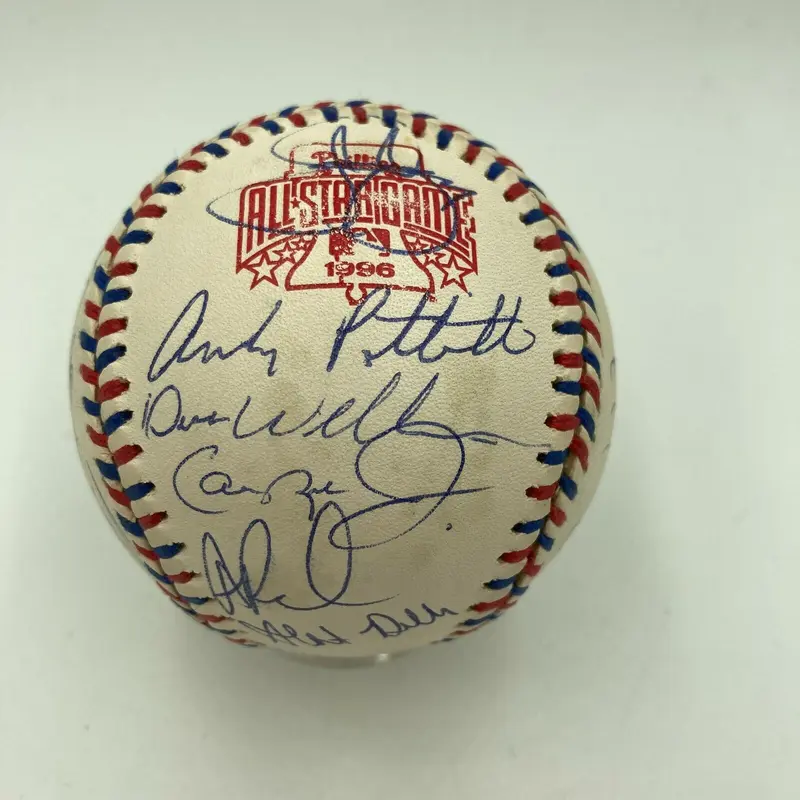 1996 All Star Game Team Signed Baseball Cal Ripken Jr Alex Rodriguez JSA COA