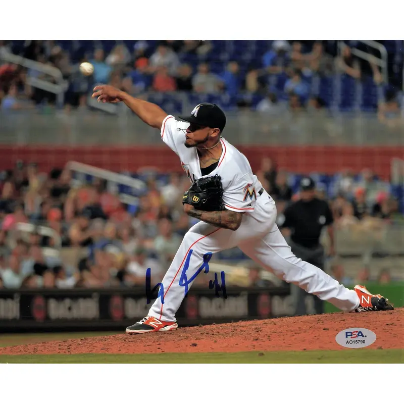 AJ RAMOS signed 8x10 photo PSA/DNA Florida Miami Marlins Autographed