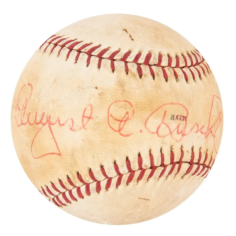 August Anheuser Busch Single Signed Baseball PSA DNA St. Louis Cardinals Owner
