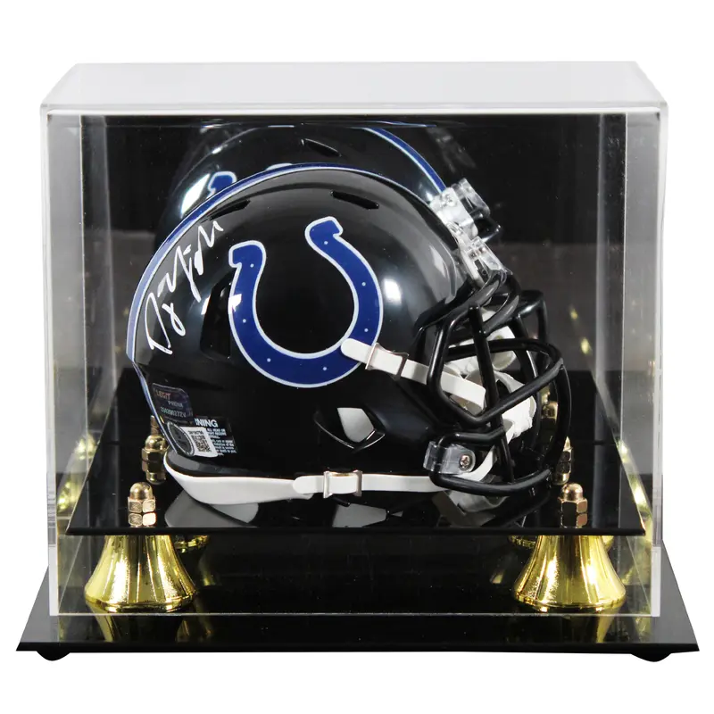 Colts D.J. Giddens Signed 2023 On-Field Alt Speed Mini Helmet W/ Case BAS Wit