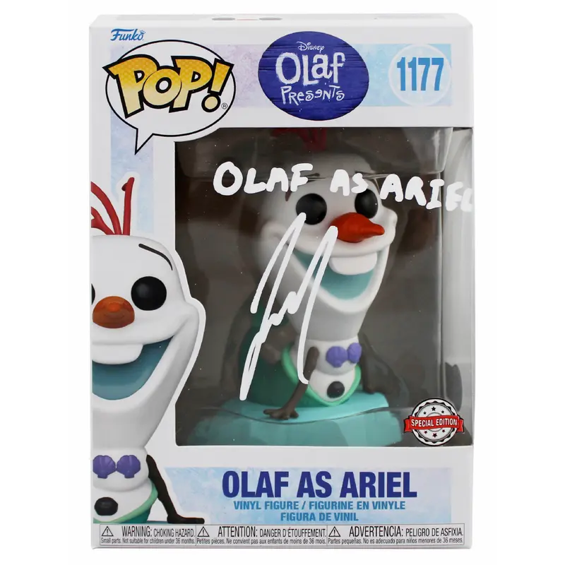 Josh Gad Frozen "Olaf as Ariel" Signed #1177 Funko Pop Vinyl Figure BAS