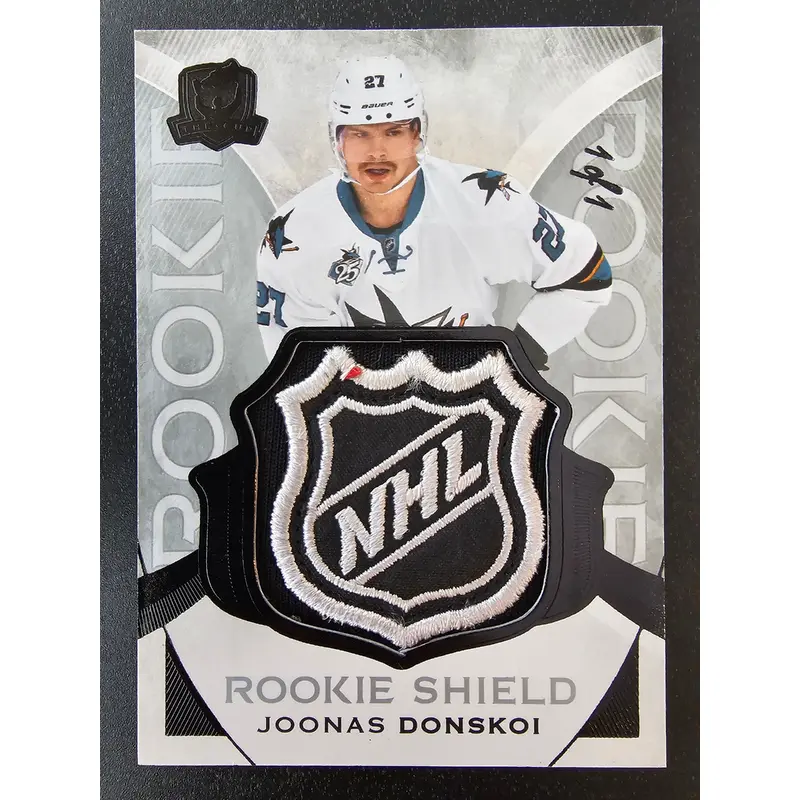 2015-16 Upper Deck The Cup - Black Foil Shield - Rookie Patch - Joonas Donskoi #134 1of1 RC