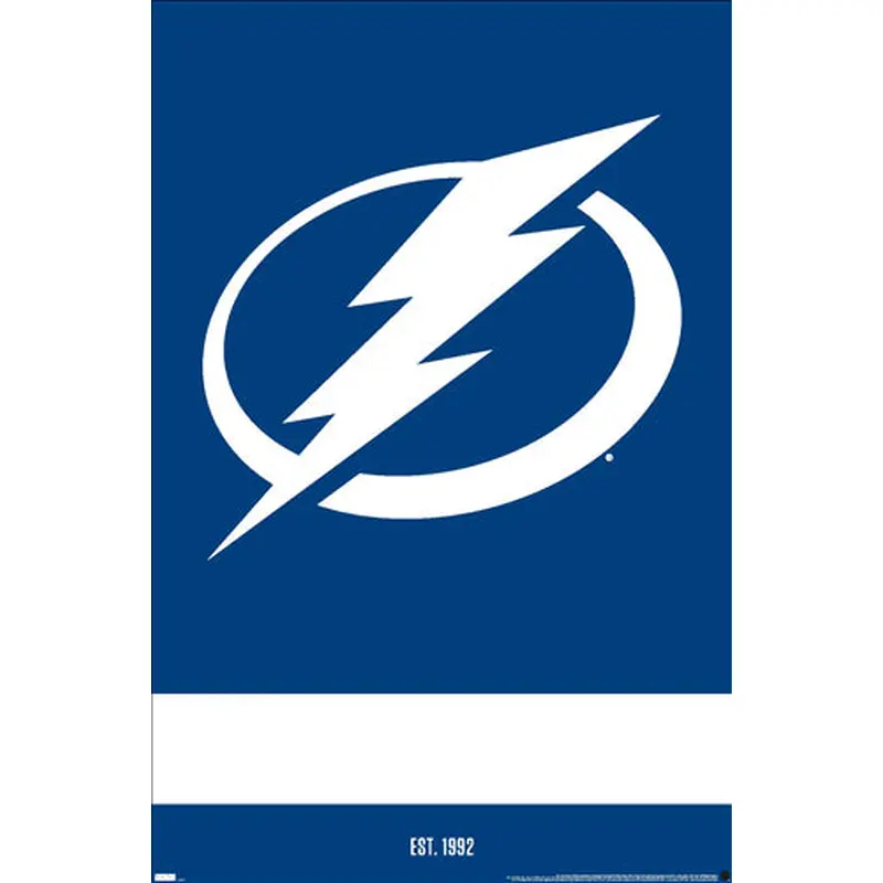 Tampa Bay Lightning "Est. 1992" Official NHL Hockey Team Logo Poster - Costacos Sports
