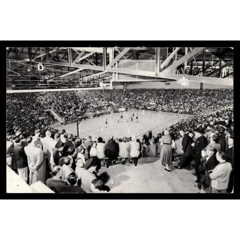 Vintage Huntingtonburg, Indiana HS Gymnasium Postcard