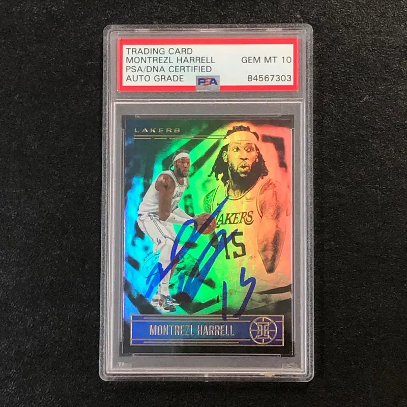 2020-21 PANINI ILLUSIONS #23 Montrezl Harrell Signed Card AUTO 10 PSA Slabbed Lakers