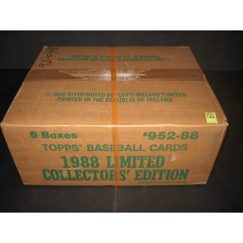 1988 Topps Baseball Tiffany Factory Set Case (6 Sets) (Sealed)