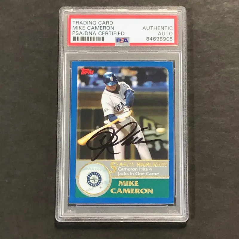 2002 Topps Season Highlights #332 Mike Cameron Signed Card PSA Slabbed Auto Mariners