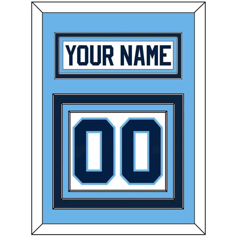 Maine Nameplate & Number (Back) - Home White (1993-1994) - Triple Mat 3