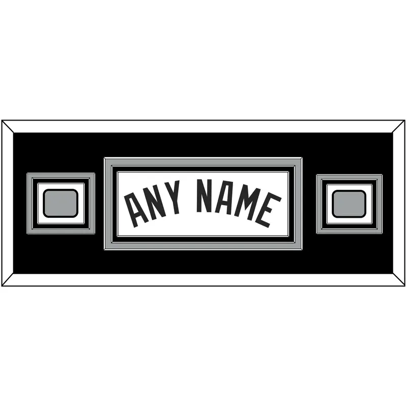 San Antonio Name With 2 Champions Banner Patches - Home White (2002-2017) - Triple Mat 4