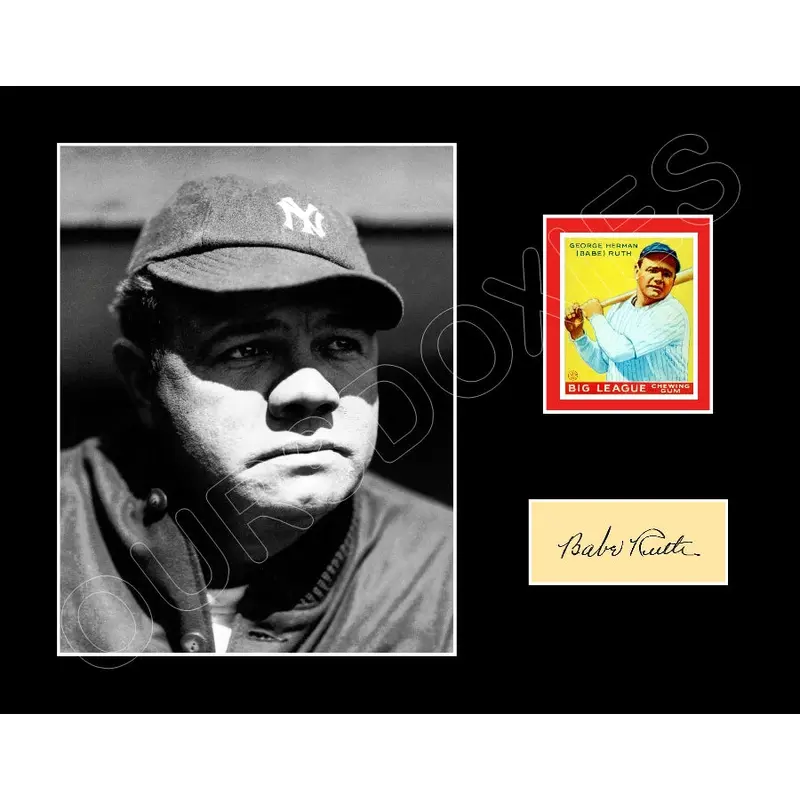 Babe Ruth 1933 Goudey Card Matted Photo Display 11X14 - New York Yankees - 1608