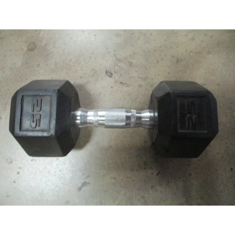 Used 25lb Rubber Dumbbell