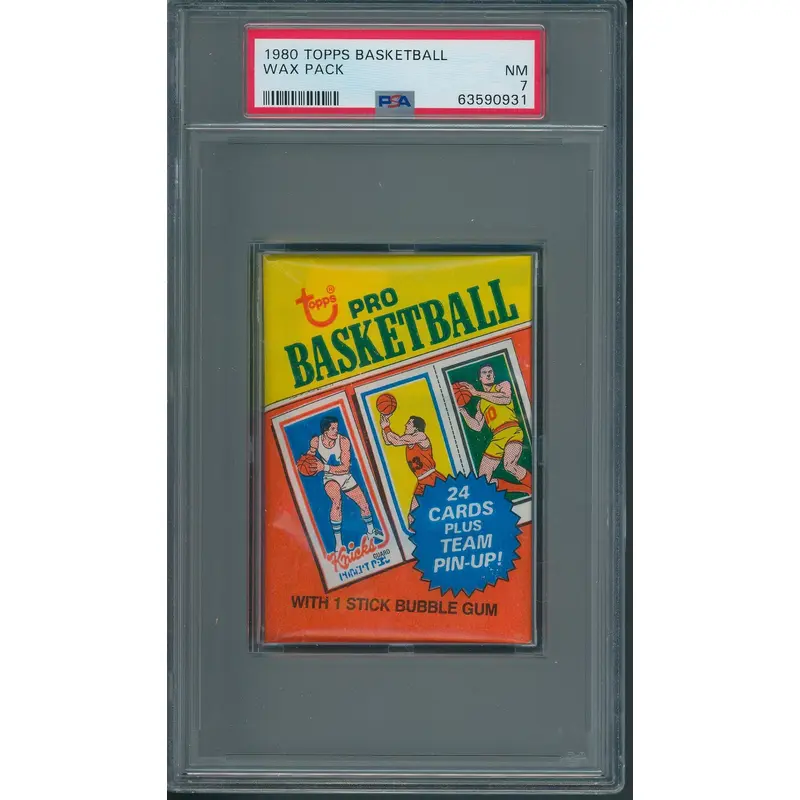 1980 1980/81 Topps Basketball Unopened Wax Pack PSA 7