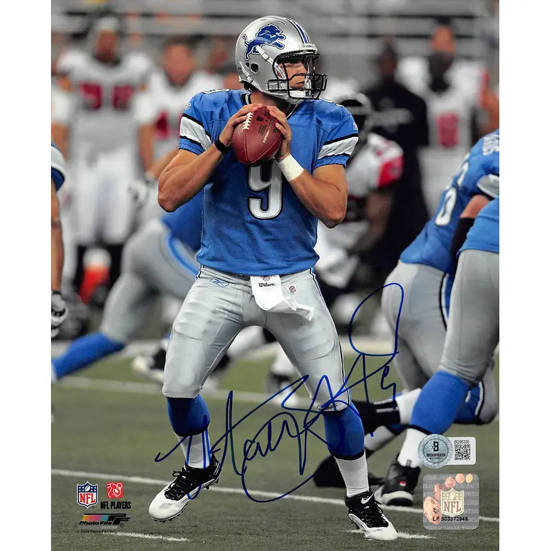 Lions Matthew Stafford Authentic Signed 8x10 Photo Autographed BAS #BQ96335