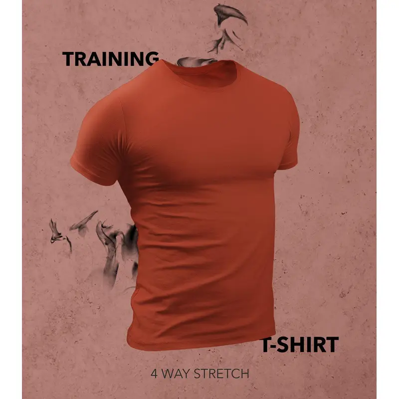 Men's training tshirt (Brick Red)Wod Armour | Kibi Sports